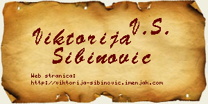 Viktorija Sibinović vizit kartica